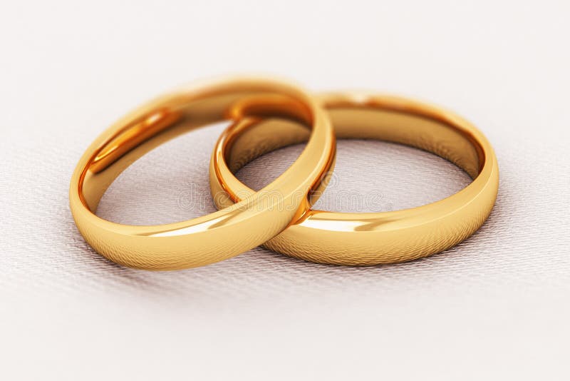 Intrekking schouder Is De Ringen Van De Gouden Bruiloft Stock Illustratie - Illustration of ringen,  macro: 105197271