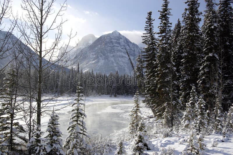 De Rivier van Athabasca royalty-vrije stock afbeelding De Rivier van Athabasca royalty-vrije stock afbeelding