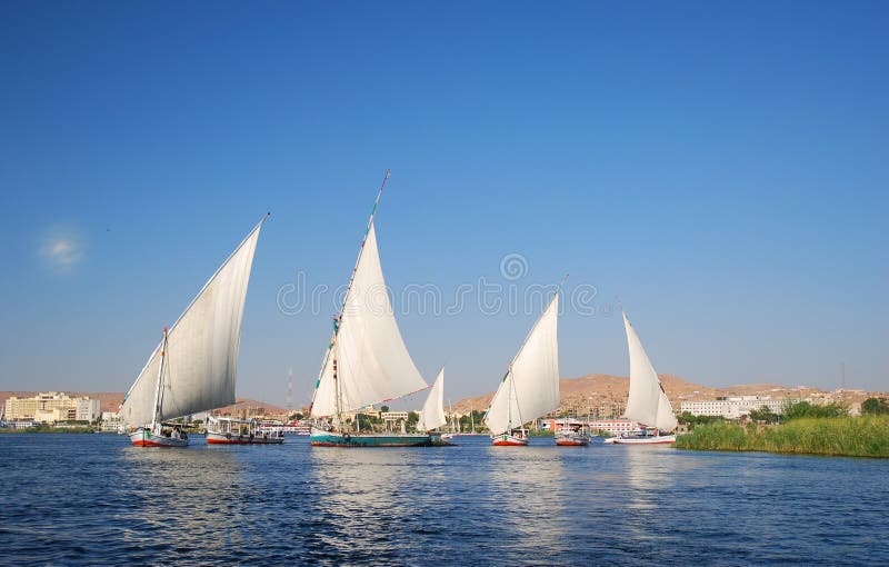 De rivier van Nijl in Egypte royalty-vrije stock foto De rivier van Nijl in Egypte royalty-vrije stock foto