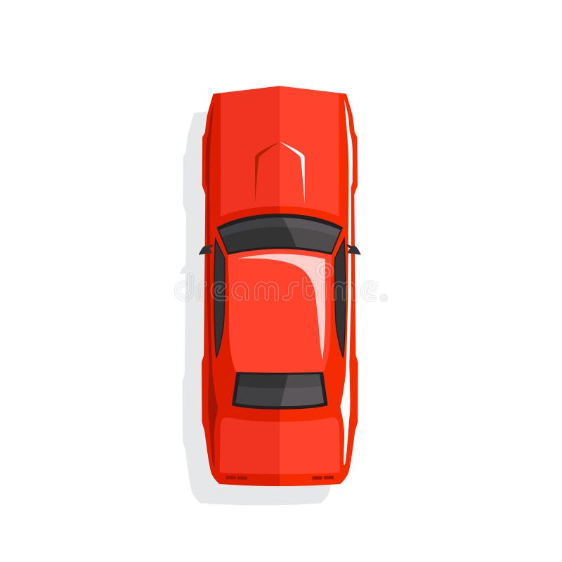 De rode auto van de beeldverhaalspier Hoogste mening Vector illustratie royalty-vrije illustratie De rode auto van de beeldverhaalspier Hoogste mening Vector illustratie royalty-vrije illustratie
