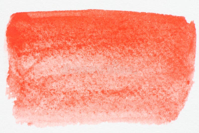De rode die verf van de de slagenwaterverf van de grungeborstel op witte achtergrond wordt geïsoleerd stock afbeelding De rode die verf van de de slagenwaterverf van de grungeborstel op witte achtergrond wordt geïsoleerd stock afbeelding
