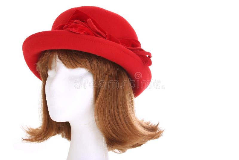 Verbetering ik ben trots Daarom De rode hoed van dames stock afbeelding. Image of hoed - 932787