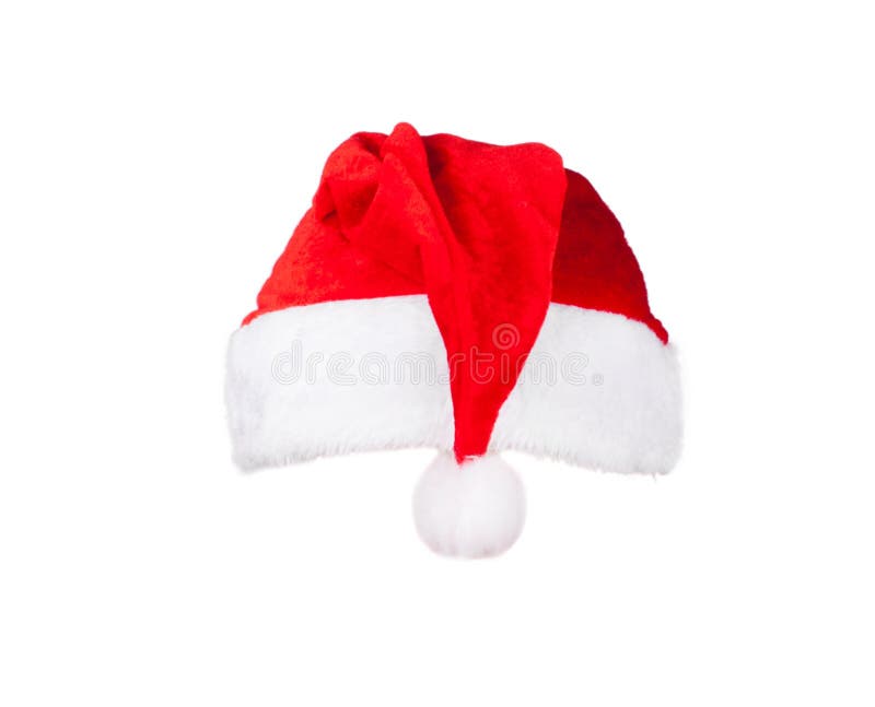 De rode hoed van Santa Claus stock foto's