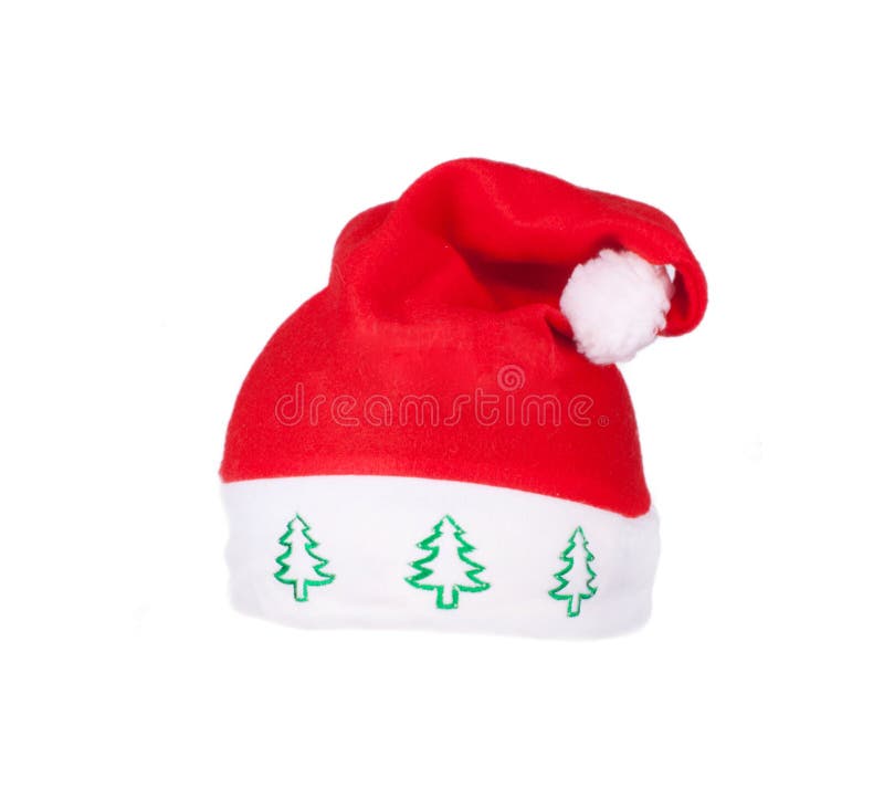 De rode hoed van Santa Claus royalty-vrije stock fotografie