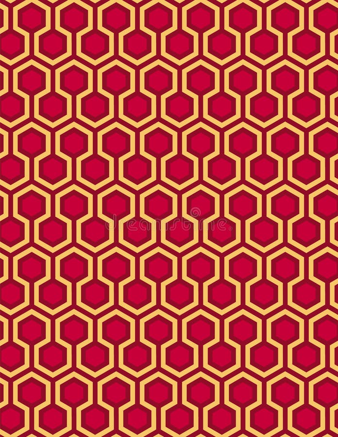 De rode naadloze Hexagon achtergrond en de honingraat van de patroonstijl royalty-vrije illustratie De rode naadloze Hexagon achtergrond en de honingraat van de patroonstijl royalty-vrije illustratie