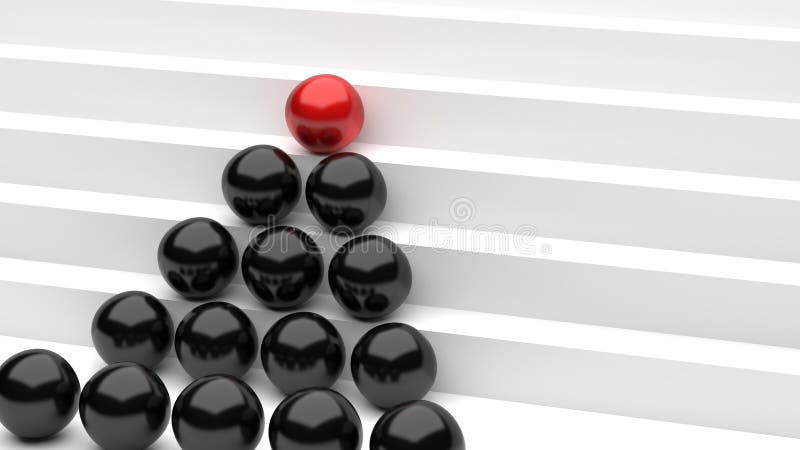 Groei rode zwarte ballen vector illustratie