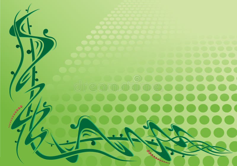 De rol van de hoek met groene achtergrond stock illustratie De rol van de hoek met groene achtergrond stock illustratie