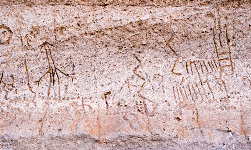 De Rotstekeningspunt Pictopraphs Oude Modoc Cliff Art van Lava Beds NM royalty-vrije illustratie De Rotstekeningspunt Pictopraphs Oude Modoc Cliff Art van Lava Beds NM royalty-vrije illustratie
