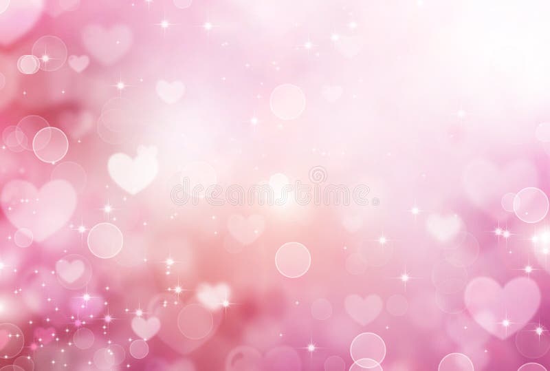 De Roze Achtergrond van de Harten van de valentijnskaart