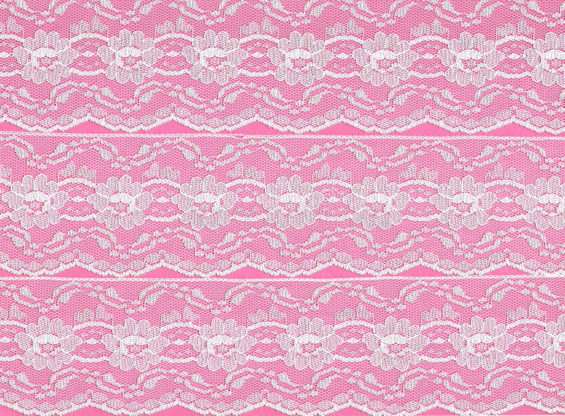 Pink and white lace border background. Pink and white lace border background