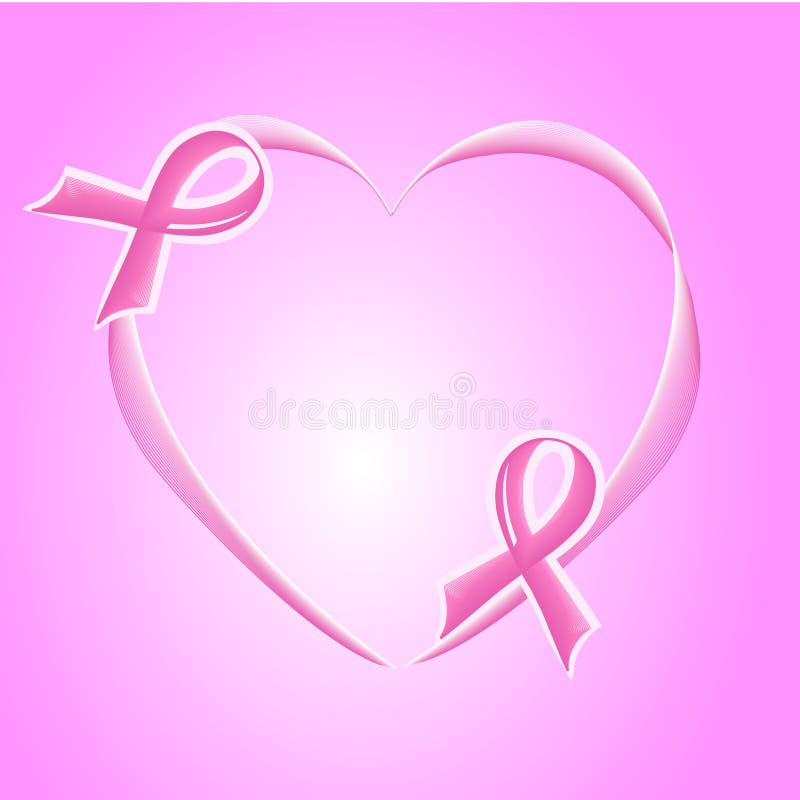 De roze achtergrond van het Lint van de Steun royalty-vrije illustratie De roze achtergrond van het Lint van de Steun royalty-vrije illustratie