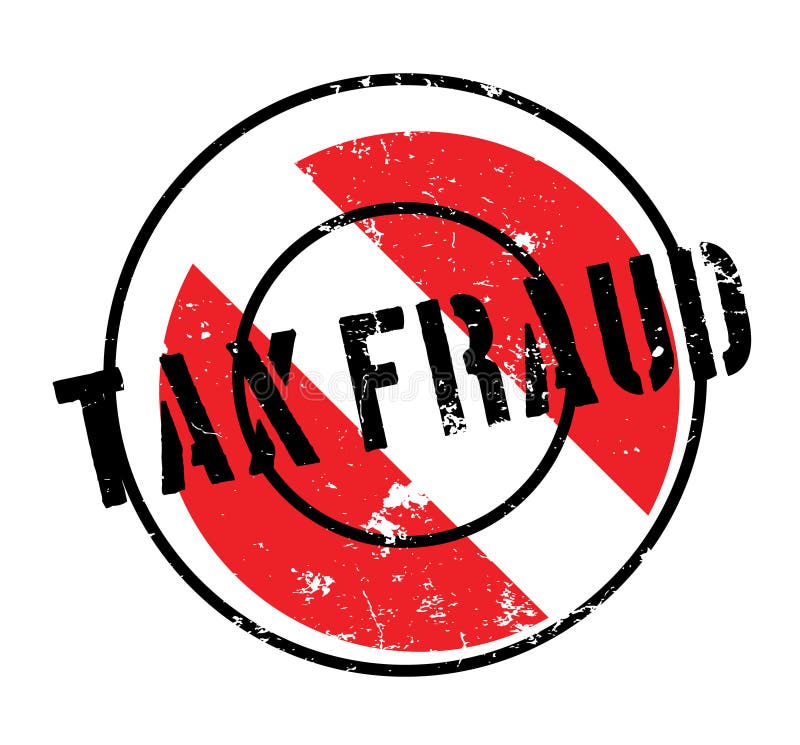 De rubberzegel van de belastingsfraude vector illustratie