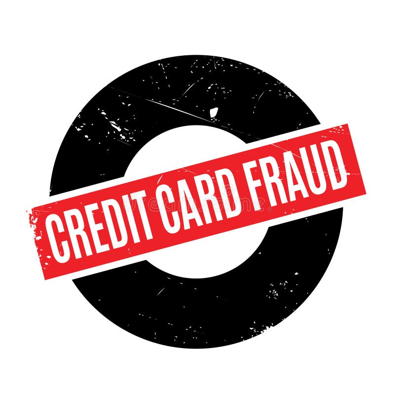 De rubberzegel van de Creditcardfraude royalty-vrije illustratie