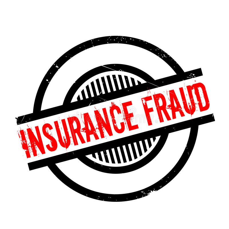 De rubberzegel van de verzekeringsfraude vector illustratie