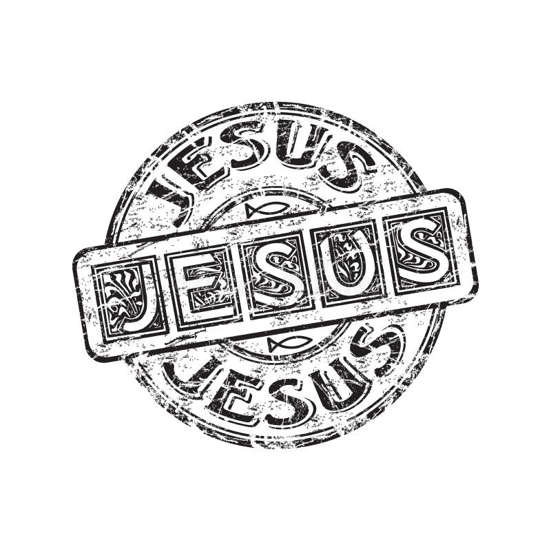 Jesus grunge rubberstempel vector illustratie