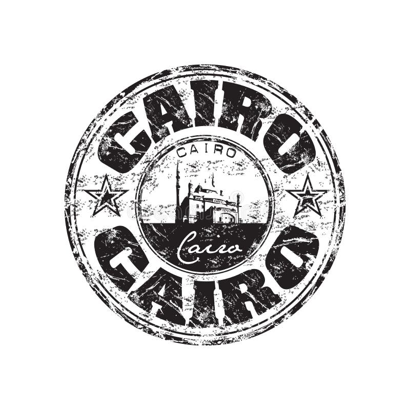 Cairo grunge rubberstempel royalty-vrije illustratie