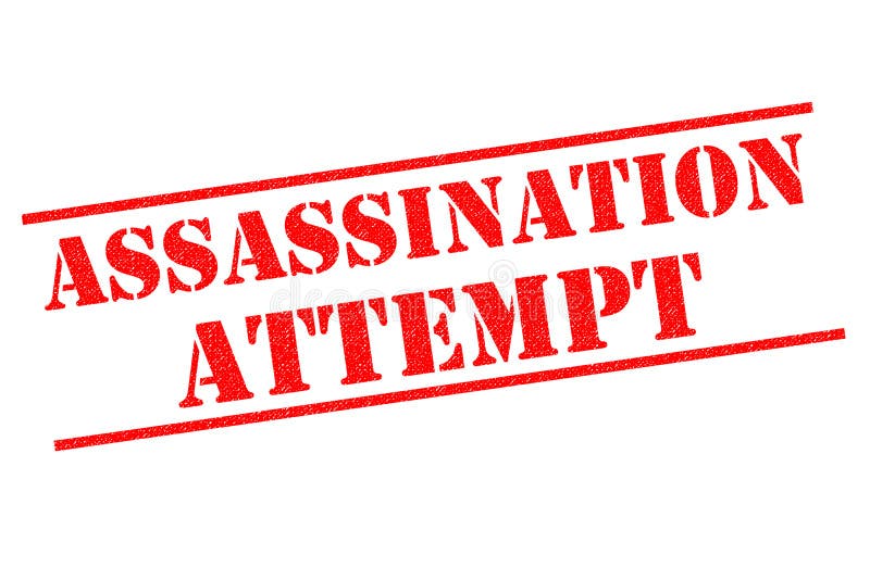 ASSASSINATION ATTEMPT red Rubber Stamp over a white background. ASSASSINATION ATTEMPT red Rubber Stamp over a white background.