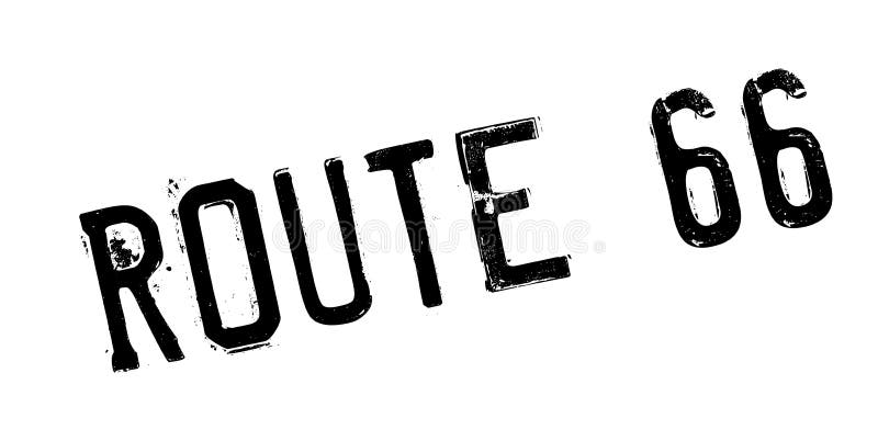 De rubberzegel van Route 66 stock illustratie De rubberzegel van Route 66 stock illustratie
