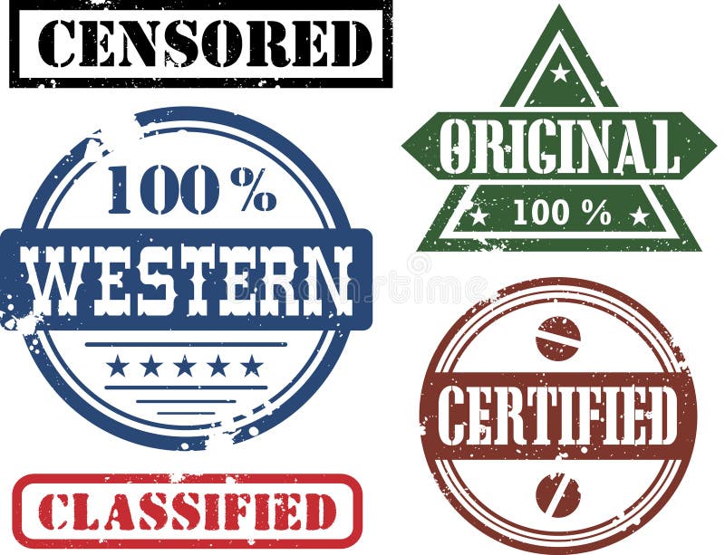 Grunge rubberstempels vector illustratie