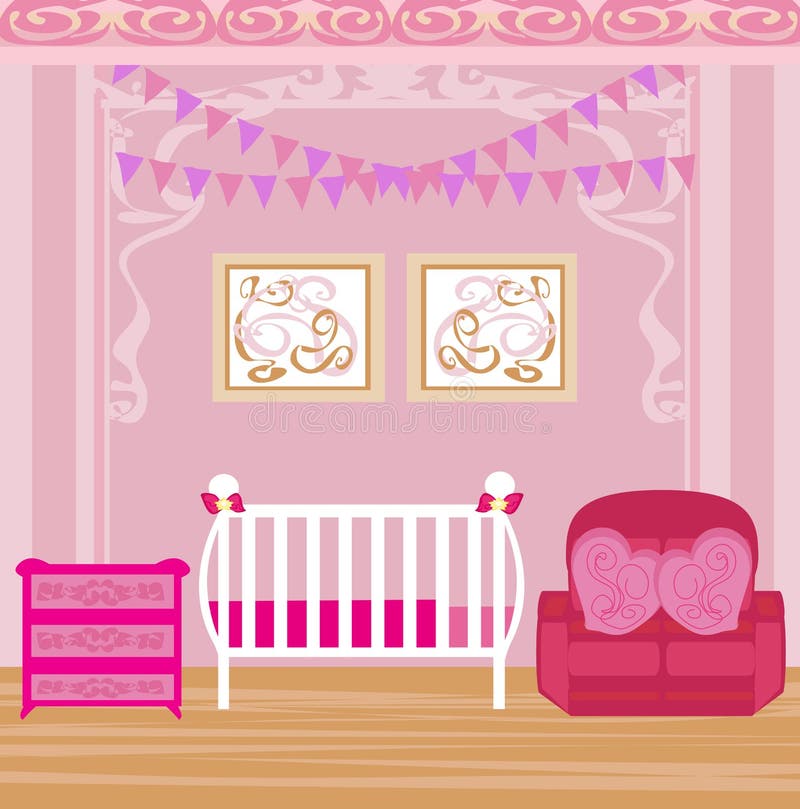 De ruimte van het babymeisje vector illustratie De ruimte van het babymeisje vector illustratie
