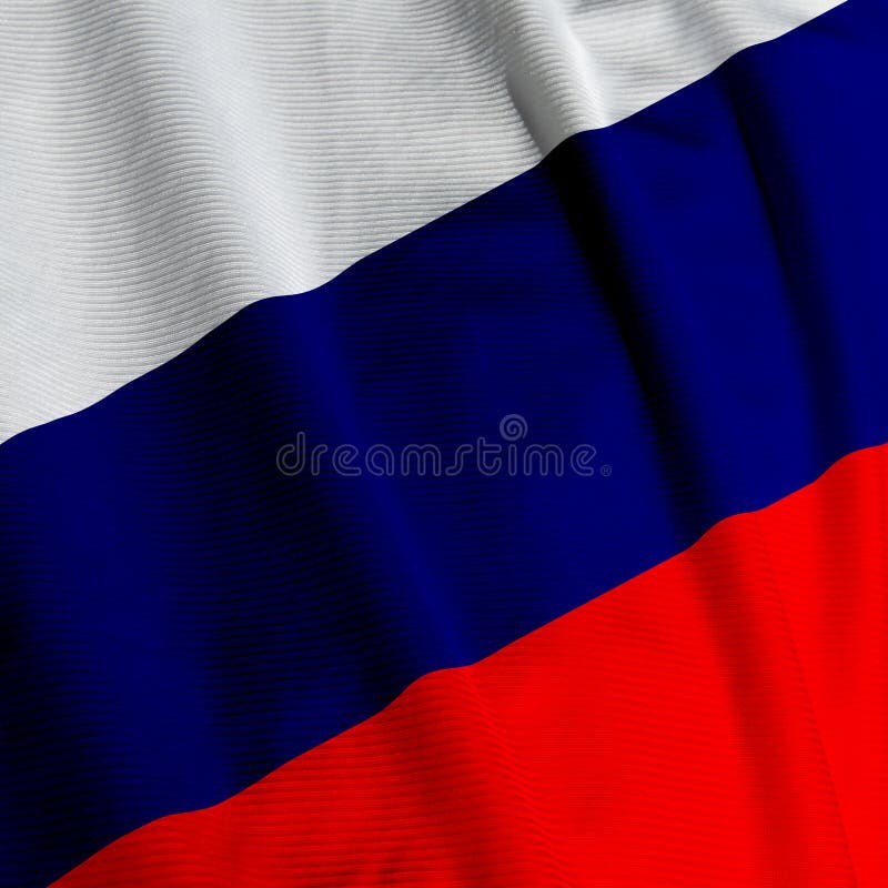 Close-up van de Russische vlag stock foto's