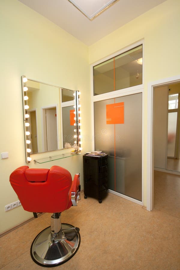 De salonbinnenland van het haar stock foto De salonbinnenland van het haar stock foto