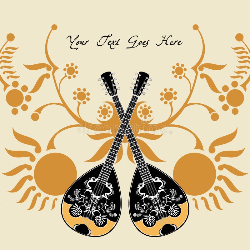 De Samenstelling Van Bouzouki Vector Illustratie Illustration of vier