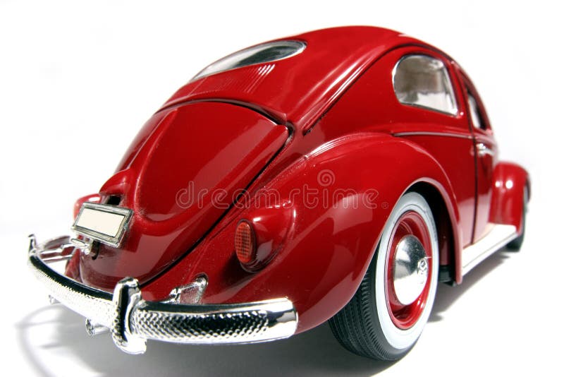 De schaalstuk speelgoed van het metaal model oude fisheye van VW Beatle 1955 #2 stock foto De schaalstuk speelgoed van het metaal model oude fisheye van VW Beatle 1955 #2 stock foto