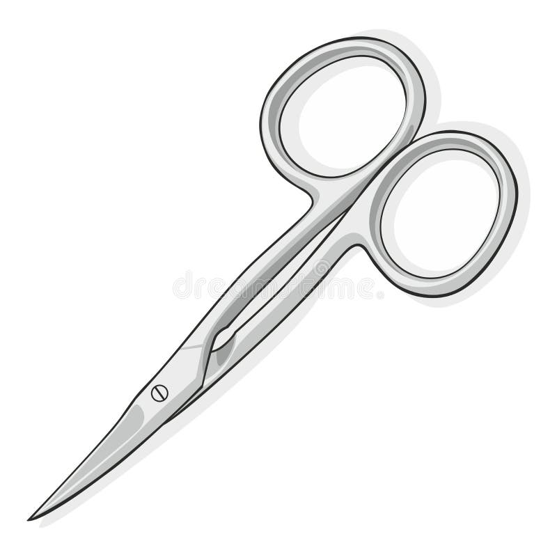 Fully editable vector illustration of manicure scissors. Fully editable vector illustration of manicure scissors