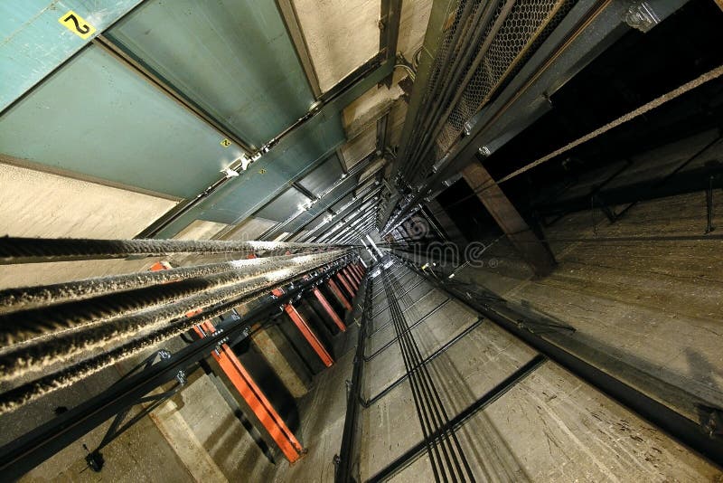 De Schacht van de lift royalty-vrije stock fotografie De Schacht van de lift royalty-vrije stock fotografie