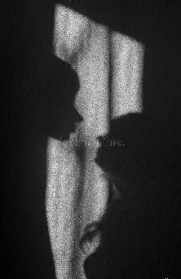 Liefde voor de schaduw stock afbeelding