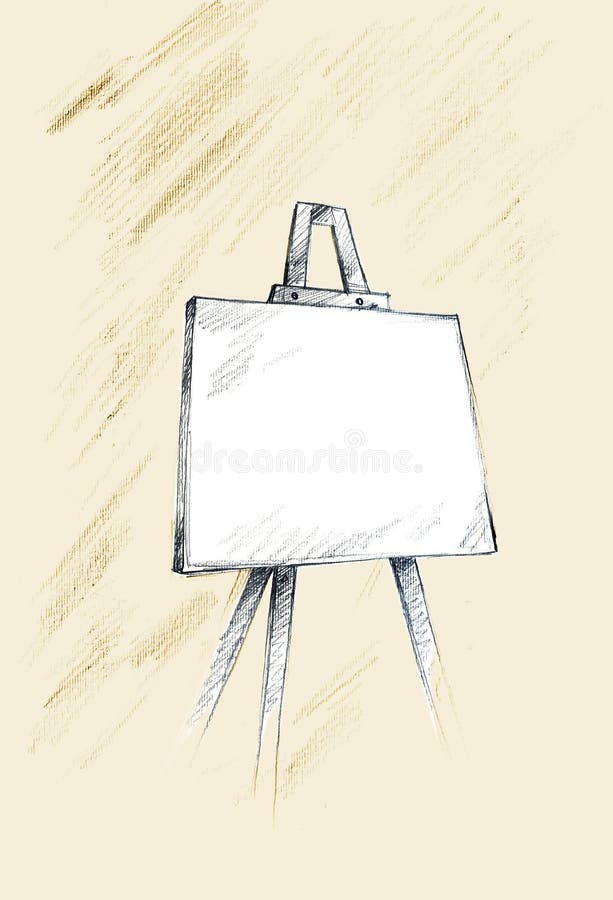 De schets van de schildersezel vector illustratie De schets van de schildersezel vector illustratie