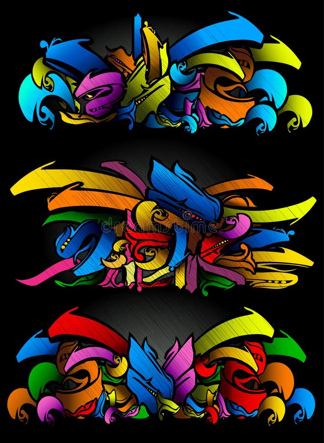 De schets van Graffitti die in trillende kleuren wordt geplaatst royalty-vrije illustratie De schets van Graffitti die in trillende kleuren wordt geplaatst royalty-vrije illustratie