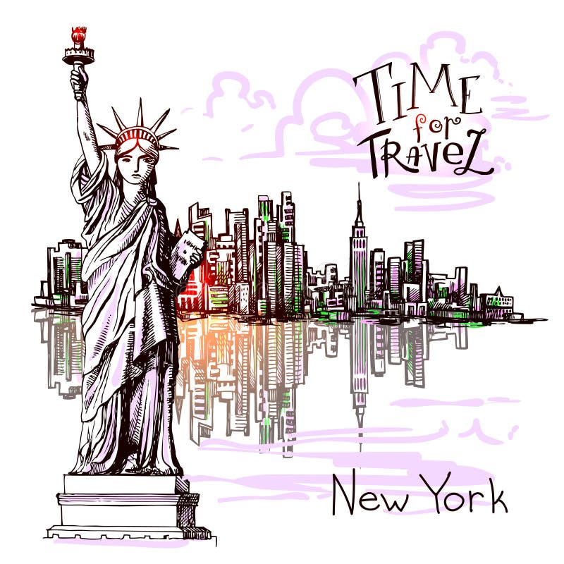 De schets van New York royalty-vrije illustratie De schets van New York royalty-vrije illustratie