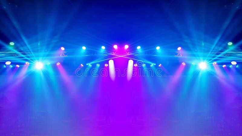 Schijnwerper voor het podium met laserstralen royalty-vrije stock afbeelding