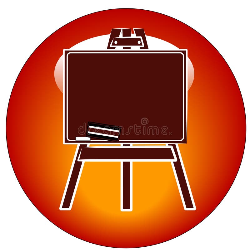 De schildersezelpictogram van het bord vector illustratie De schildersezelpictogram van het bord vector illustratie