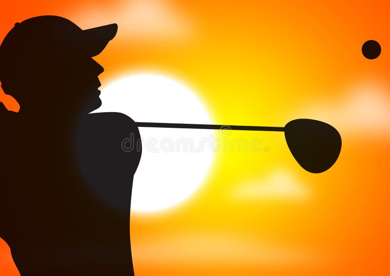 De schommeling van de golfspeler royalty-vrije illustratie De schommeling van de golfspeler royalty-vrije illustratie