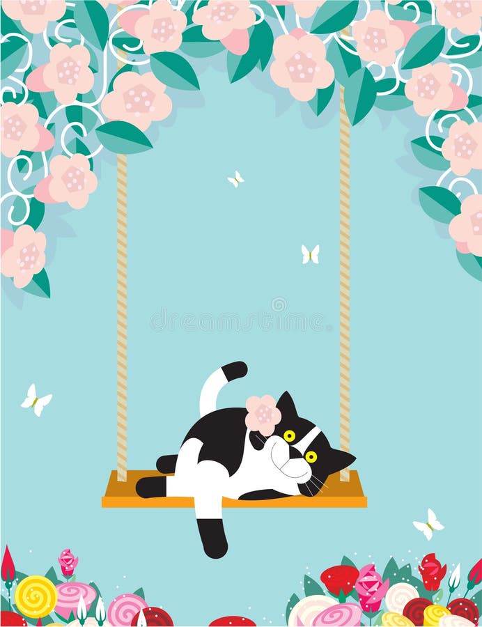 De schommeling van de kat vector illustratie De schommeling van de kat vector illustratie