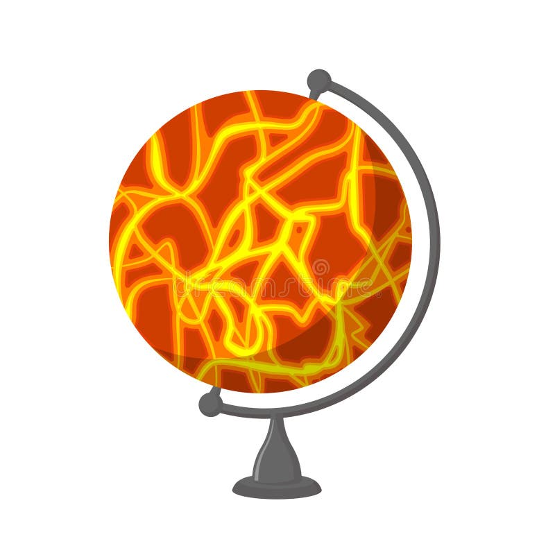 De Schoolbol van Mars Planeet geografisch gebied Model van rood plan stock illustratie De Schoolbol van Mars Planeet geografisch gebied Model van rood plan stock illustratie