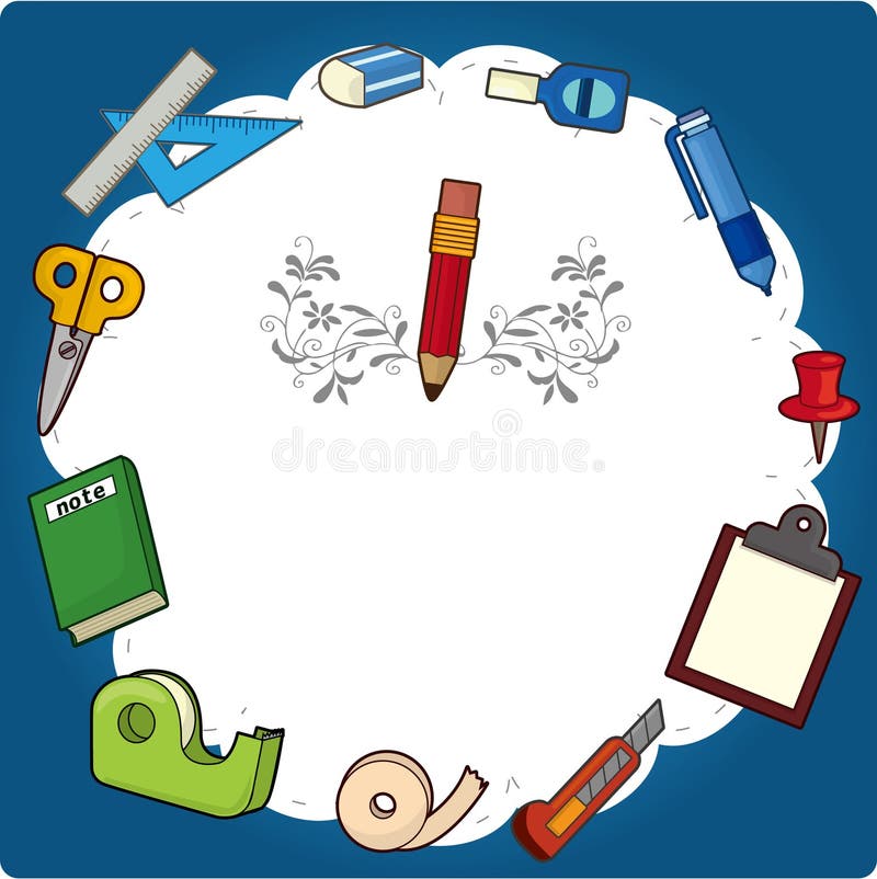 De schoolkaart van het beeldverhaal stock illustratie De schoolkaart van het beeldverhaal stock illustratie
