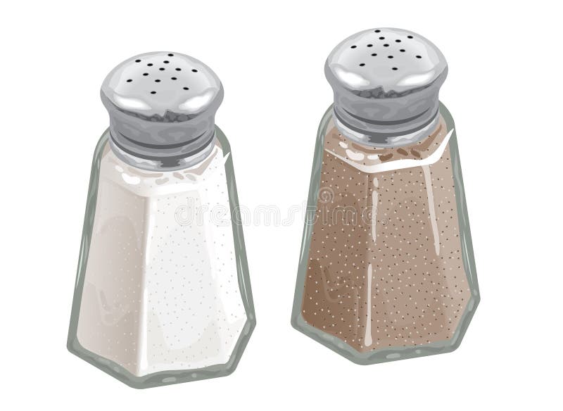 De Schudbekers van het zout en van de Peper stock afbeeldingen De Schudbekers van het zout en van de Peper stock afbeeldingen