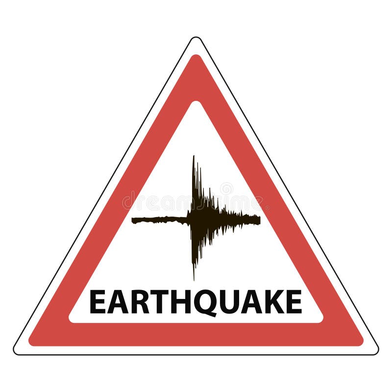De seismologiebetekenis van het driehoeksteken, de trillingen van de aardbeving