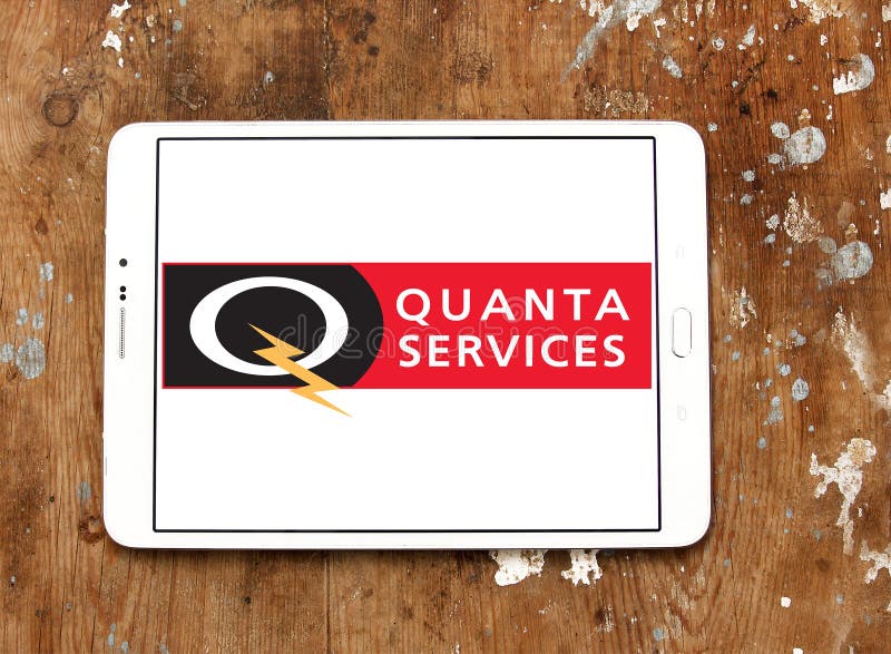 De serviços quantum do logotipo da empresa fotografia de stock De serviços quantum do logotipo da empresa fotografia de stock
