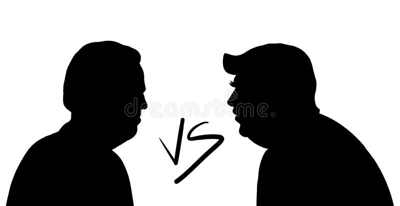 17 de setembro de 2020 : trunfo do donald vs. candidatos presidenciais joe biden. democratas versus republicanos. ilustração de um