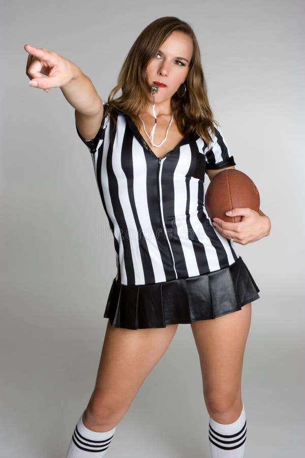 De sexy Scheidsrechter van de Voetbal royalty-vrije stock afbeeldingen De sexy Scheidsrechter van de Voetbal royalty-vrije stock afbeeldingen