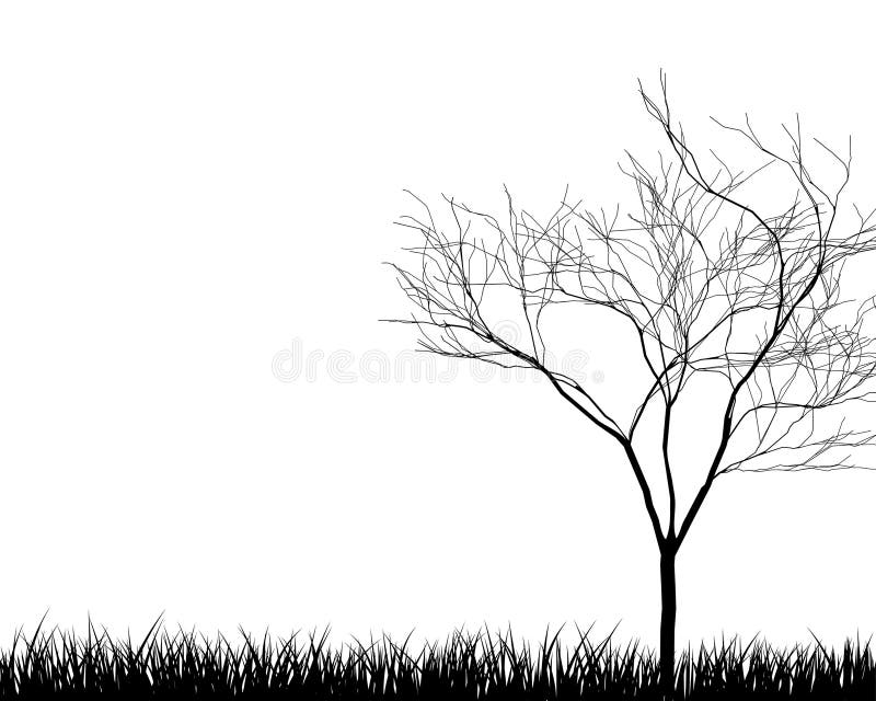 De silhouetten van de weide stock illustratie De silhouetten van de weide stock illustratie