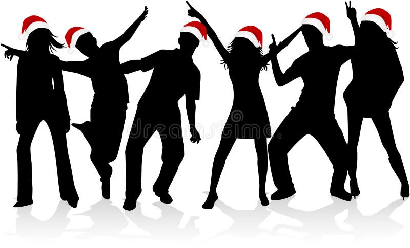 De Silhouetten van Kerstmis royalty-vrije illustratie De Silhouetten van Kerstmis royalty-vrije illustratie