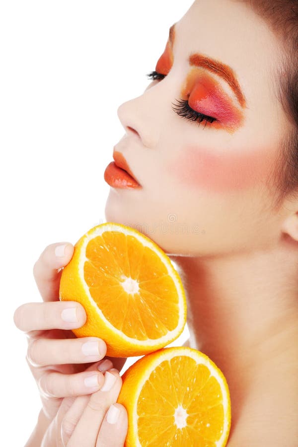De sinaasappel van de vrouwenholding