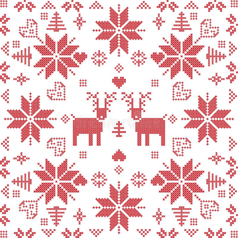 De Skandinavische stijl Noordse winter stich, breiend naadloos patroon royalty-vrije illustratie De Skandinavische stijl Noordse winter stich, breiend naadloos patroon royalty-vrije illustratie