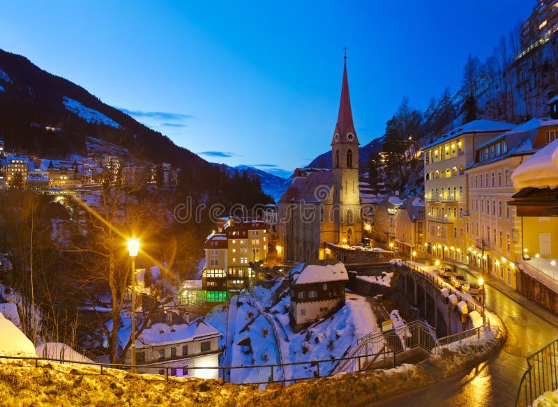 De skitoevlucht Slechte Gastein Oostenrijk van bergen royalty-vrije stock afbeelding De skitoevlucht Slechte Gastein Oostenrijk van bergen royalty-vrije stock afbeelding